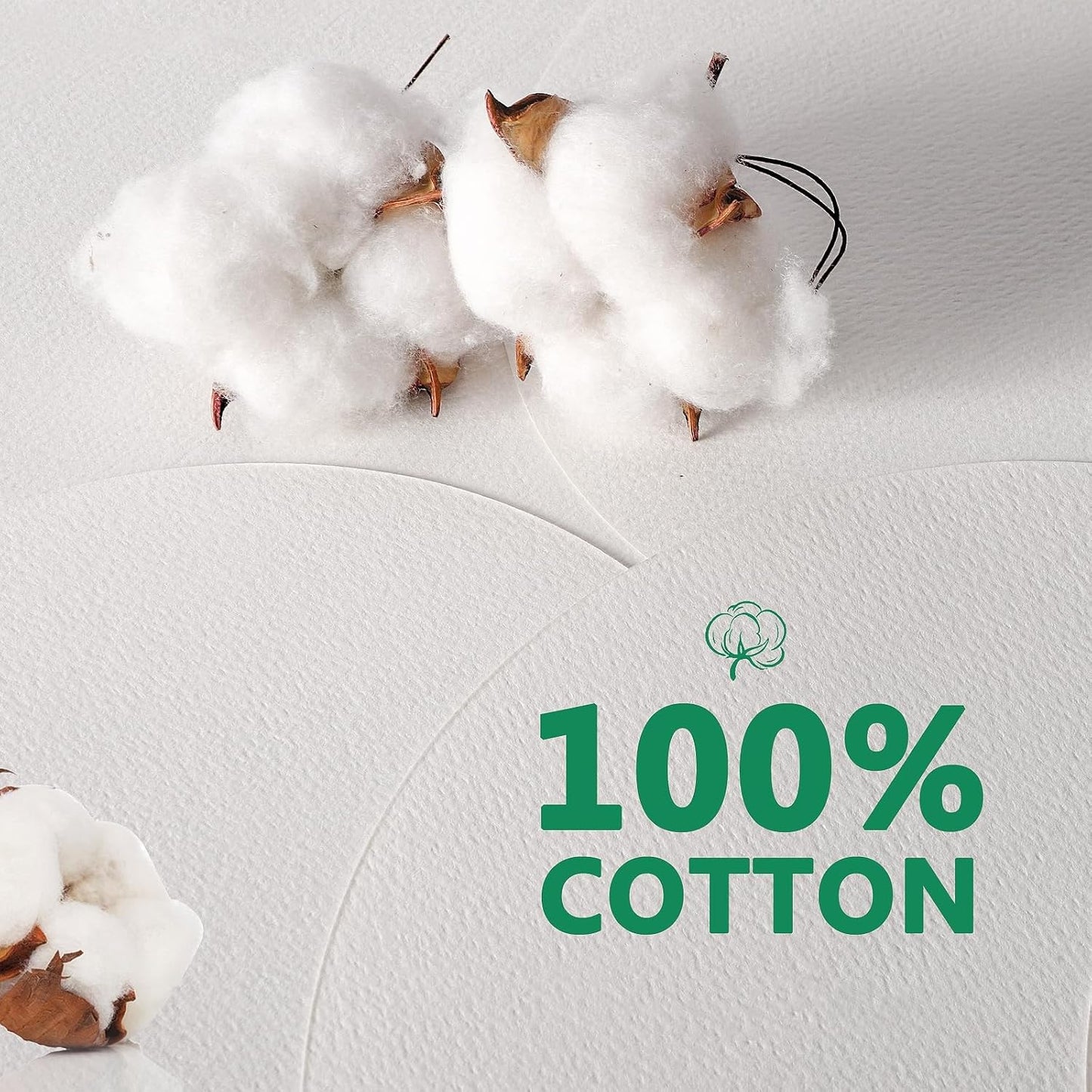 FEITAKE Round Watercolor Paper 100% Cotton/Cold Pressed / 140lb (300gsm) 8" Diameter 30 Sheets Pack Art Paper for Watercolor Gouache Ink Acrylic & Crafting