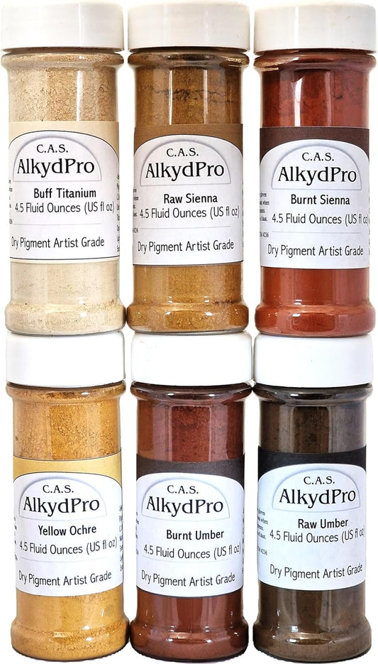 Pigment Earth Set 6 jars 4.5 fluid ounces