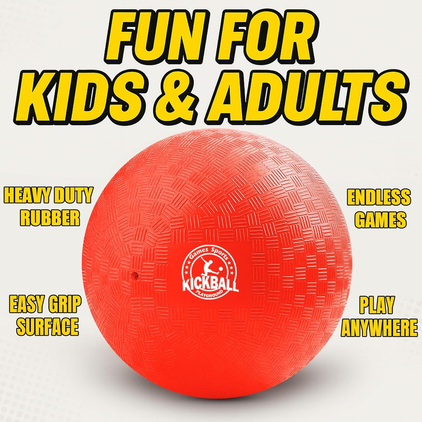 10 Inch Kickball Playground Balls 6 Pack or 12 Pack, Playground Balls for Kids&Adults, Dodgeballs for School Outdoor&Indoor Games, with Hand Pump and Storage Bag, Boys and Girls Gift with Gift Box