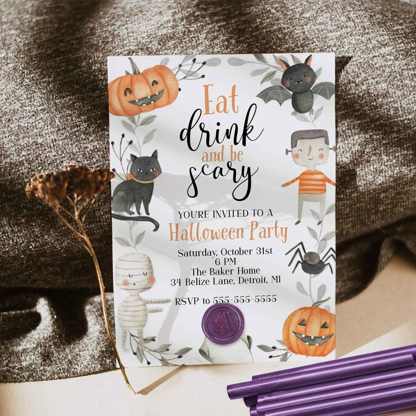 Glue Gun Sealing Wax Sticks for Wax Seal Stamp - Metallic Dark Purple, Great for Wedding Invitations, Cards Envelopes, Snail Mails, Wine Packages, Christmas Gift Ideas, Pack of 10