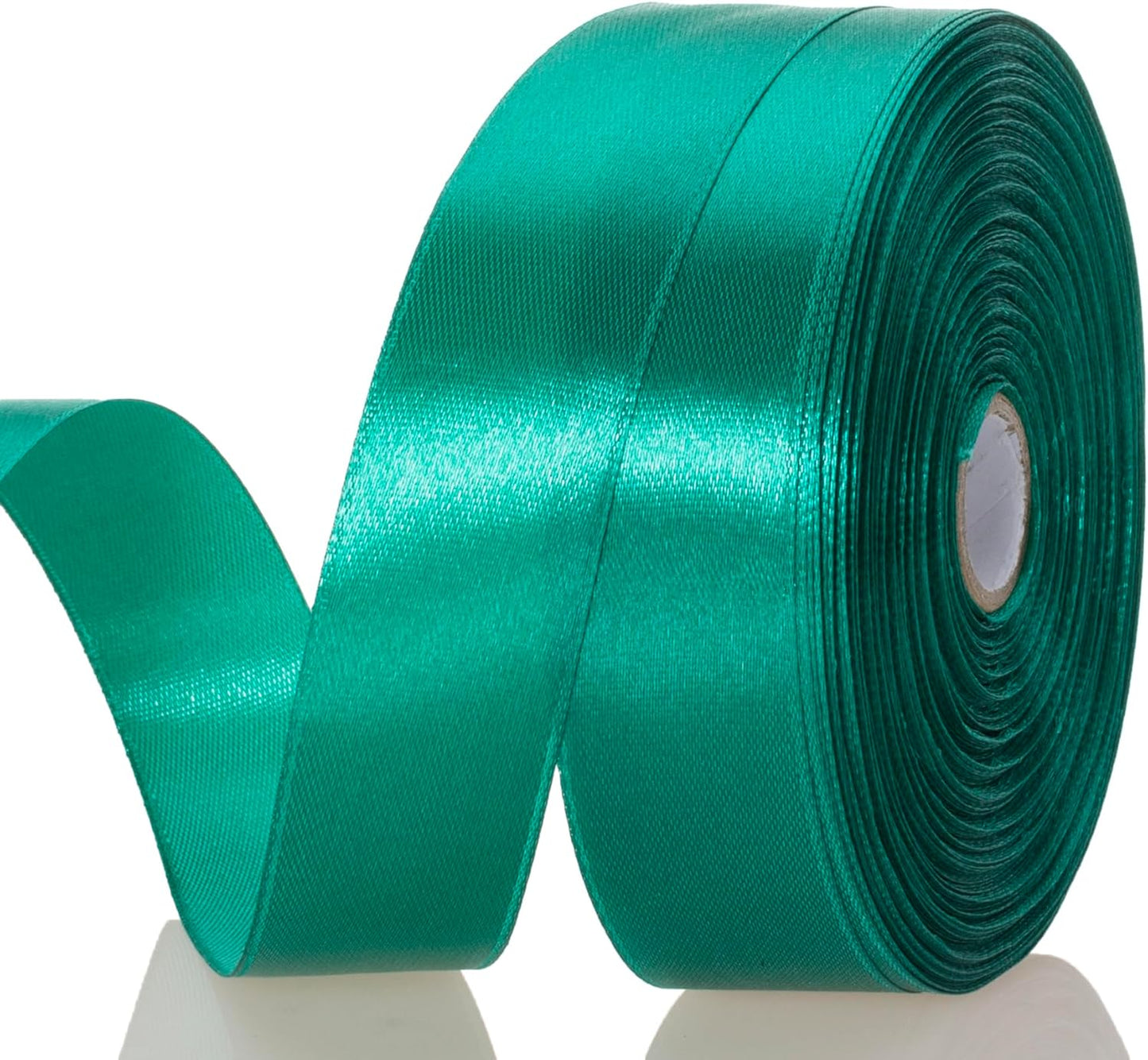 1 Inch Teal Solid Satin Ribbon, 50 Yards Craft Fabric Ribbon for Gift Wrapping Floral Bouquets Wedding Party Decoration