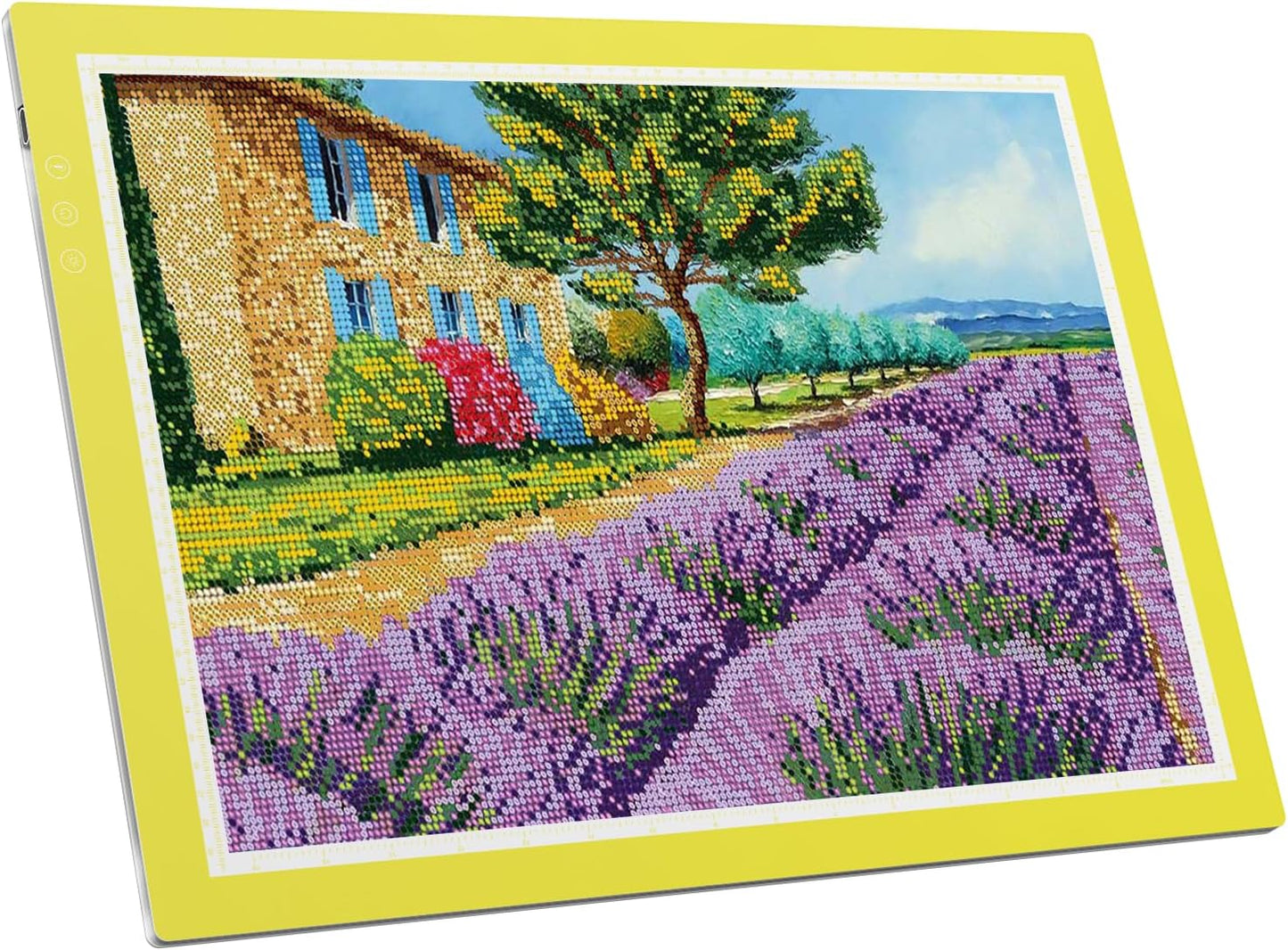 ZEXALIGHT A3 Light Box for Tracing, Light Pad for Diamond Painting with 8 Levels/Stepless Dimming Brightness and 3 Color Modes, Ultra-Thin Copy Board Light Table for Artists Tracing Drawing (Yellow)