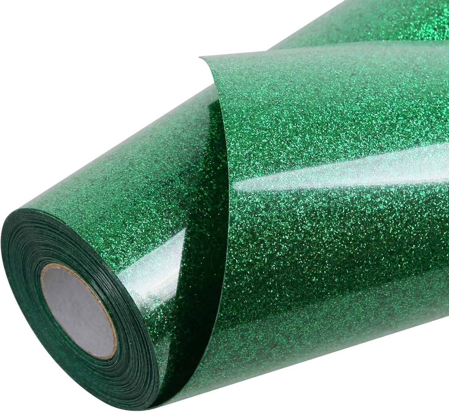 TORC Green Glitter HTV Heat Transfer Vinyl Roll 12 inch x 20 ft Iron on Vinyl for T Shirts Crafts Bulk St. Patrick's Day Decor