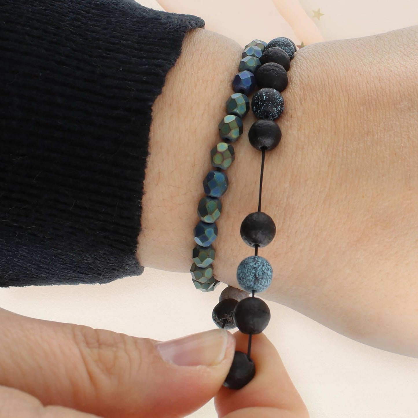 The Beadsmith Opelon Stretch Cord – Elastic Beading Fiber, Black, 0.4 mm Diameter, 25 Meters (82 ft) Spool