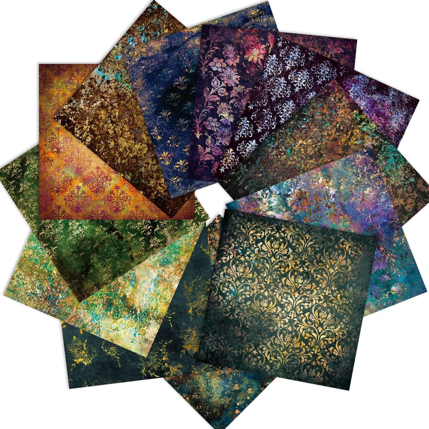 Aesthetic Scrapbook Paper Pad Vintage Patterned Paper 6×6,24 Sheets Single-Sided Boho Scrapbooking CardStock Papers Pad for Holiday Cardmaking DIY Origami Journaling.