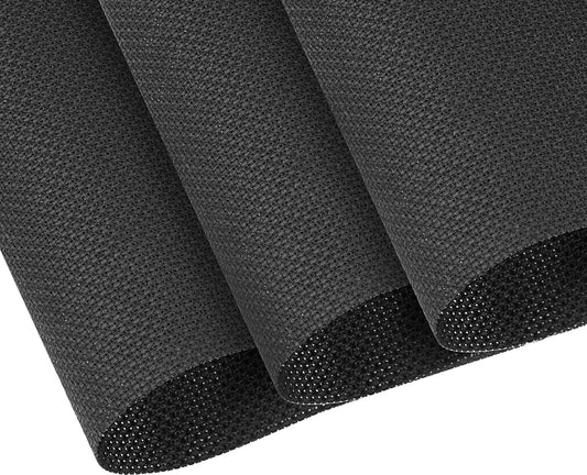 Cross Stitch Fabric 18 Count Aida Cloth 59 x 39 Inch Large Size Classic Reserve Cross Stitch Supplies Embroidery Fabric Cloth Cross Stitching for Home DIY Craft Embroidery Decoration Handmade, Black