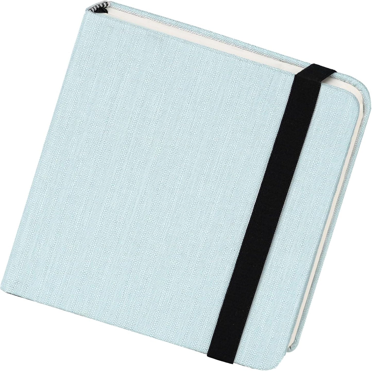 Funto Watercolor Journal, 4.7x4.7, 24 Sheets, 100% Cotton Hot Press, 300gsm/140lb, Inner Paper Pocket, Art Supplies for Mixed Media