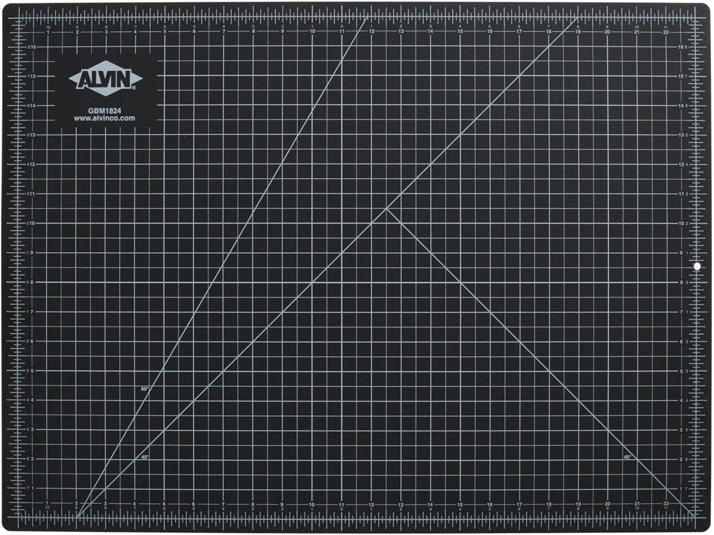 ALVIN GBM Self-Healing Cutting Mat 18 x 24 inch | Double-Sided Green/Black | 5-Layer Gridded Surface for Arts, Crafts and Sewing - Model GBM1824