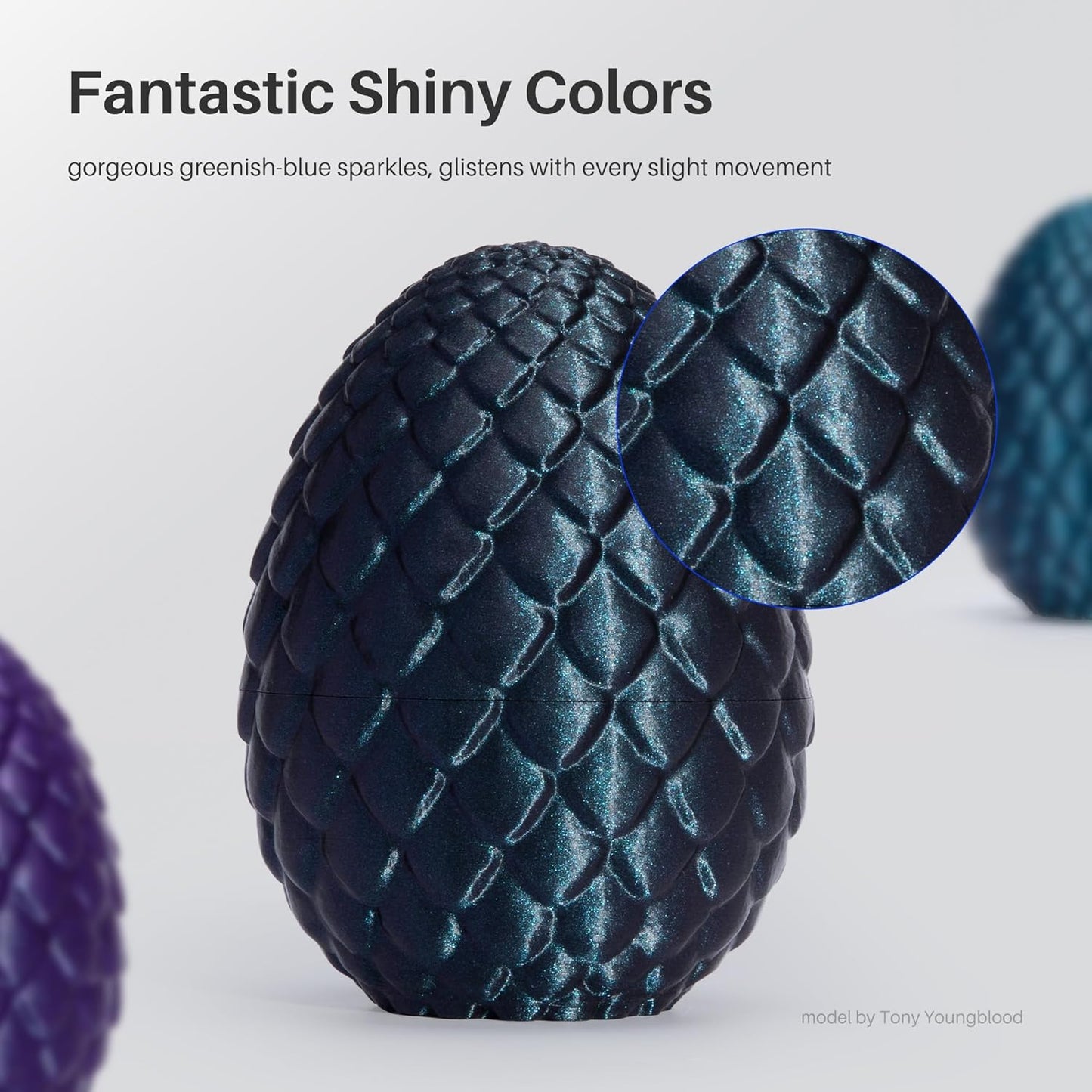 ELEGOO 250g Silk PLA Filament Bundle 1.75mm, 4 Colors Shiny 3D Printer Filaments Dimensional Accuracy +/- 0.02mm, 4 Pack 250g Spool Holly Green/Red/White/Galaxy Black
