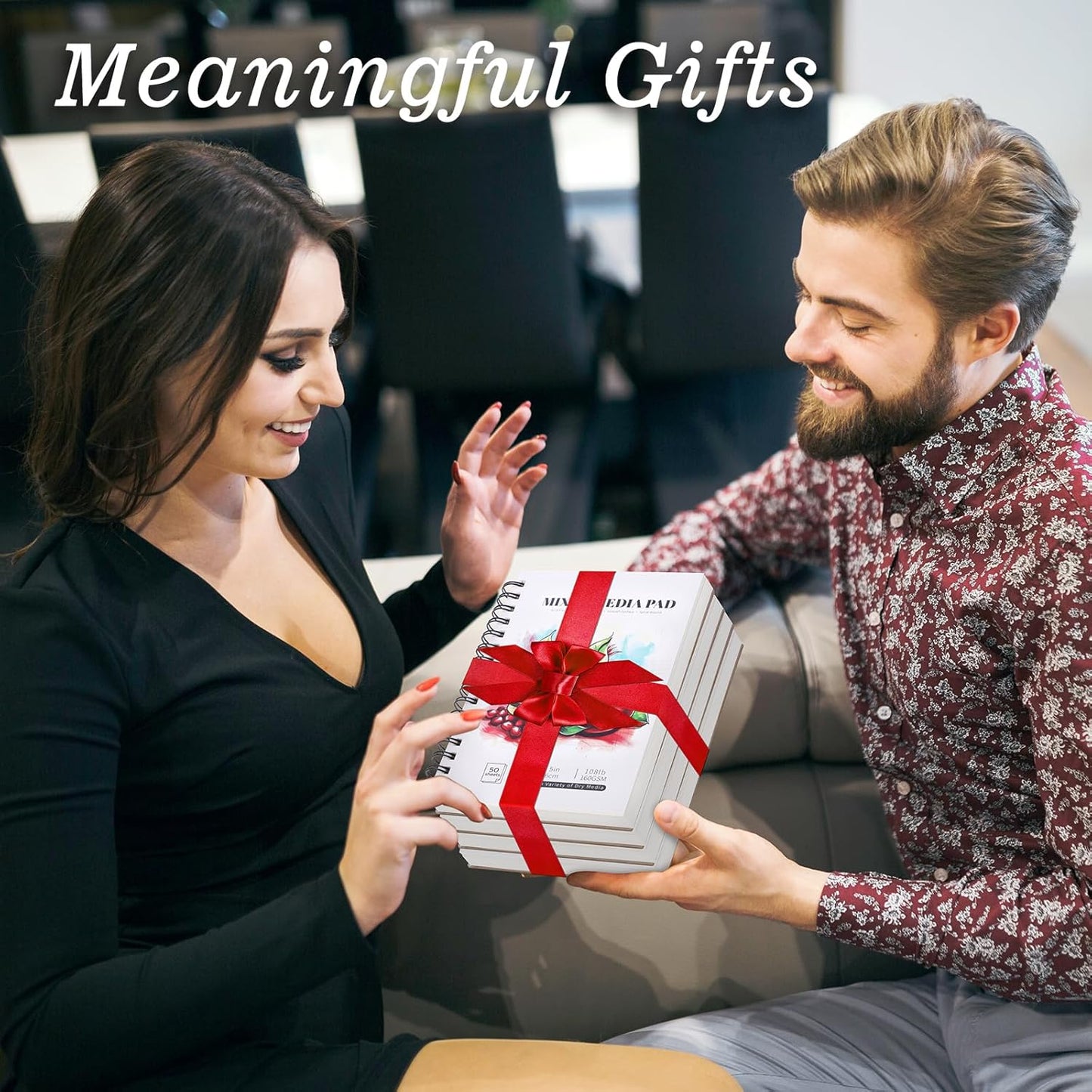 4 Pack Mixed Media Sketchbook, 5.5x8.5 inches Drawing Paper Sketch Book, 98lb/160gsm Heavyweight Spiral Bound Sketch Pads, Suitable for Wet and Dry Media, Drawing, Painting, Sketching(200 Sheets)