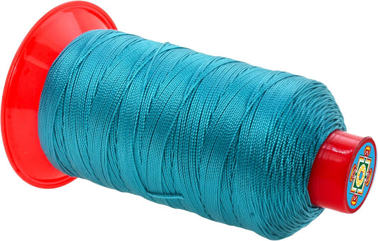 Mandala Crafts Tex 270 Bonded Nylon Thread for Sewing - 800 YDs T270 Heavy Duty Teal Nylon Thread Size 277 840 D Upholstery Thread for Leather Jeans Weaving, T270 #277 840D/3