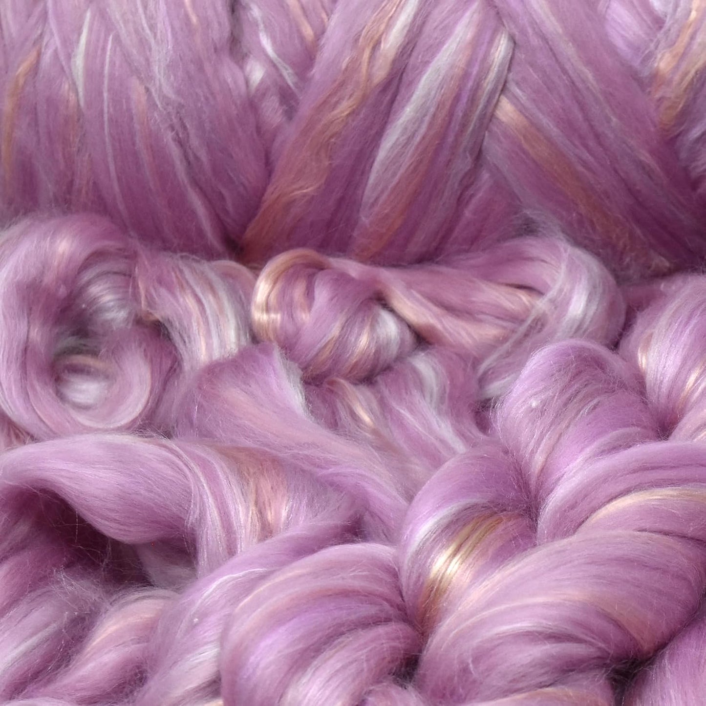 Merino Silk Luxe Tonal Designer Blend. Superfine Merino, Mulberry Silk, Tussah Silk. Top Roving for Spinning or Felting. Pastel Passion 4oz