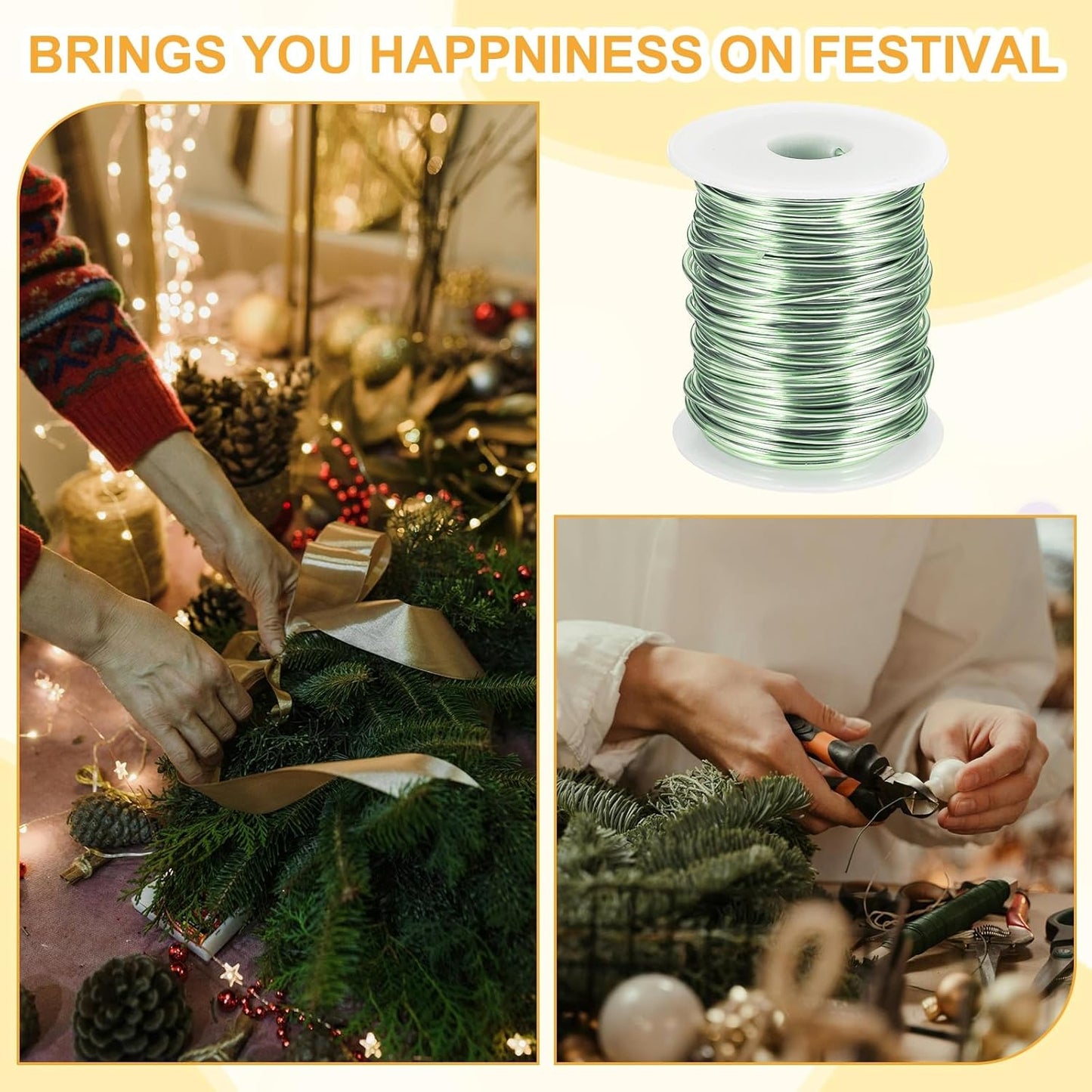 uxcell 12 Gauge / 2mm Anodized Aluminum Wire for Jewelry Craft Making, 102 Feet Bendable Flexible Wire for DIY Home Decor Gardening Sculpture, Grass Green