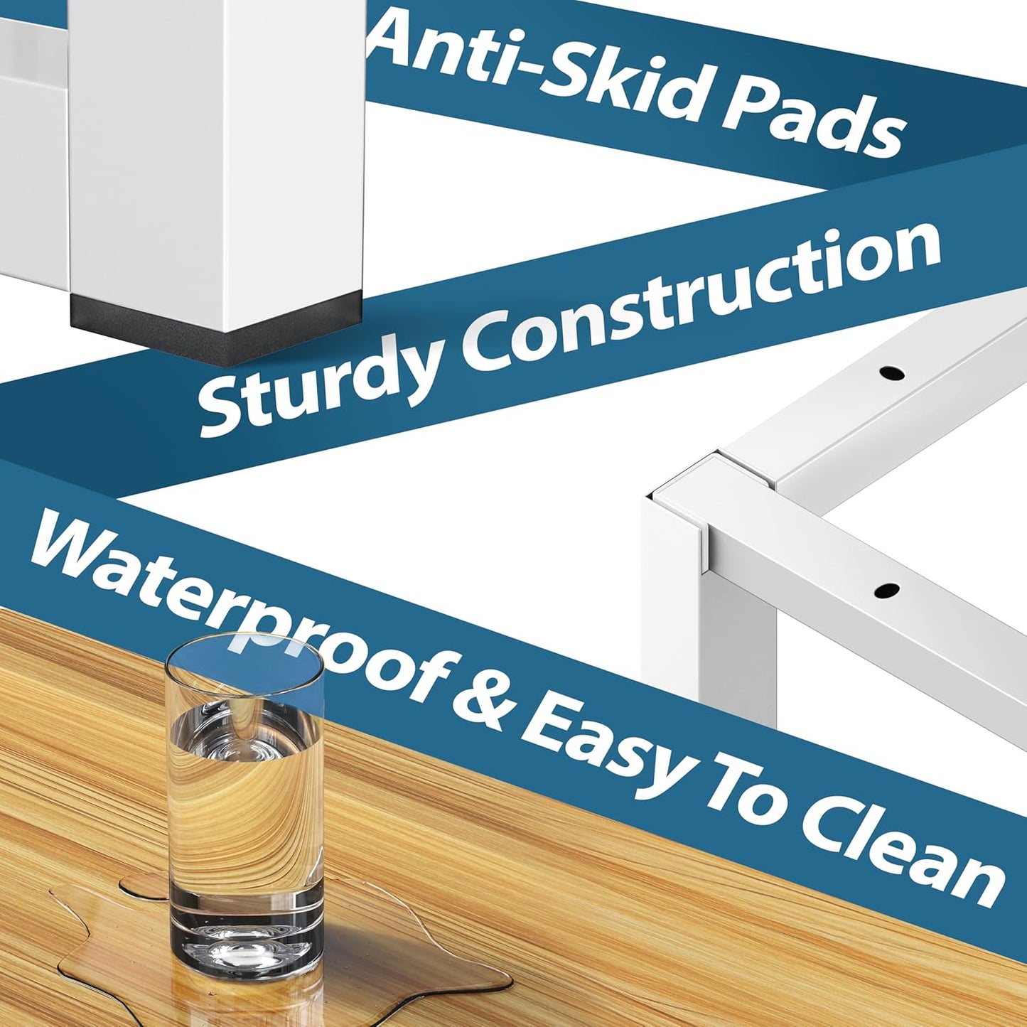 SHW Mission 40-Inch Home Office Computer Desk, Oak