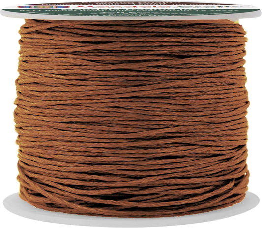 Mandala Crafts 0.5mm 109 Yards Russet Brown Cotton Waxed Cord for Jewelry Making Bracelet Cord Waxed String - Beading String Thread Jewelry Cords for Necklaces String