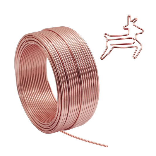 12 Gauge Aluminum Craft Wire, 2mm×30Yards Bendable Metal Craft Wire for Bonsai Plant Stand, Doll Skeletons, Wire Sculpture, Jewelry Making and Home Decorations (Copper)