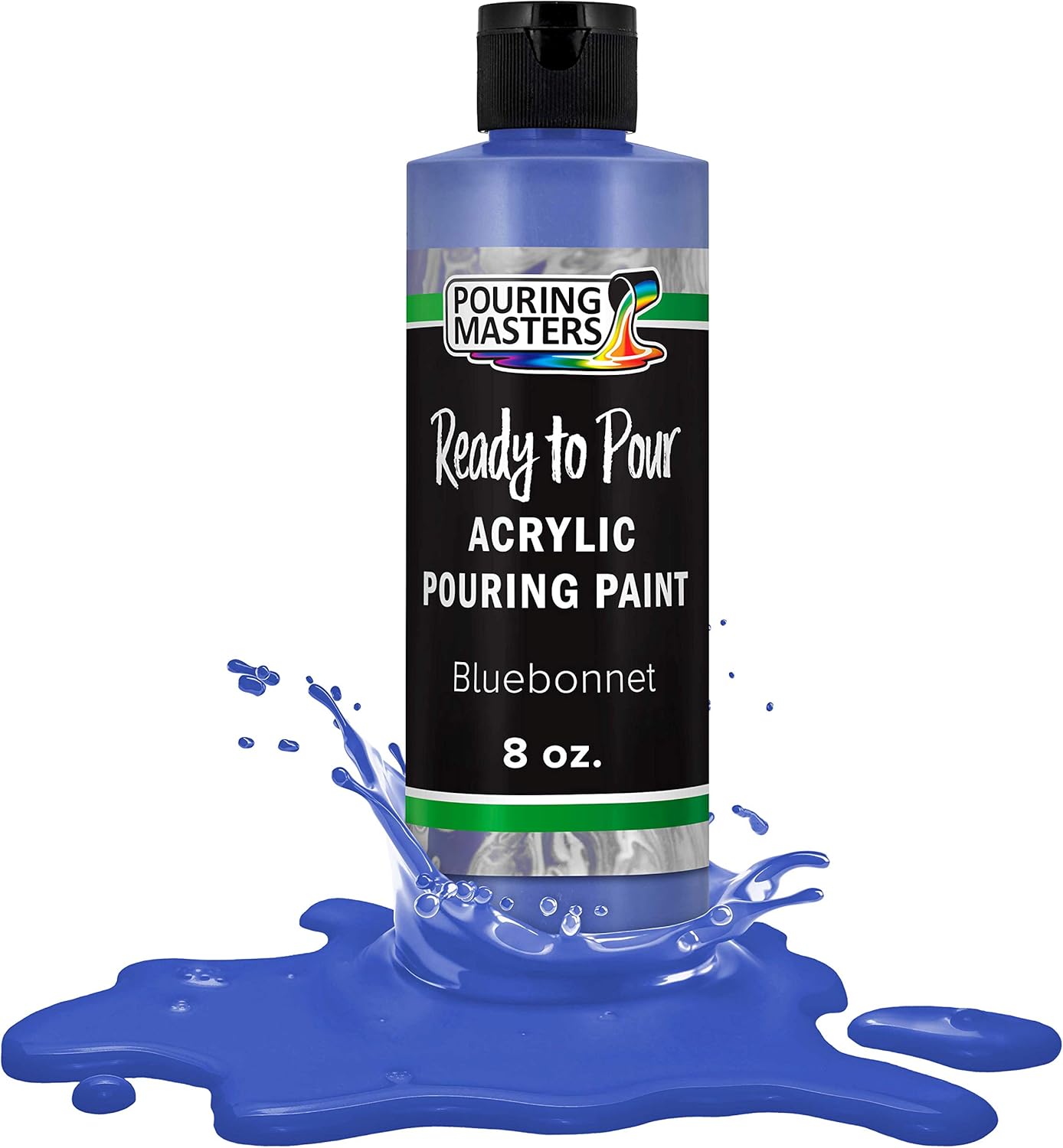 Pouring Masters Bluebonnet Ready to Pour Acrylic Pouring Paint - Premium 8-Ounce Pre-Mixed Fluid Acrylic Paint - Fluid Art Supplies for Canvas, Wood, Paper, Tile & Rocks