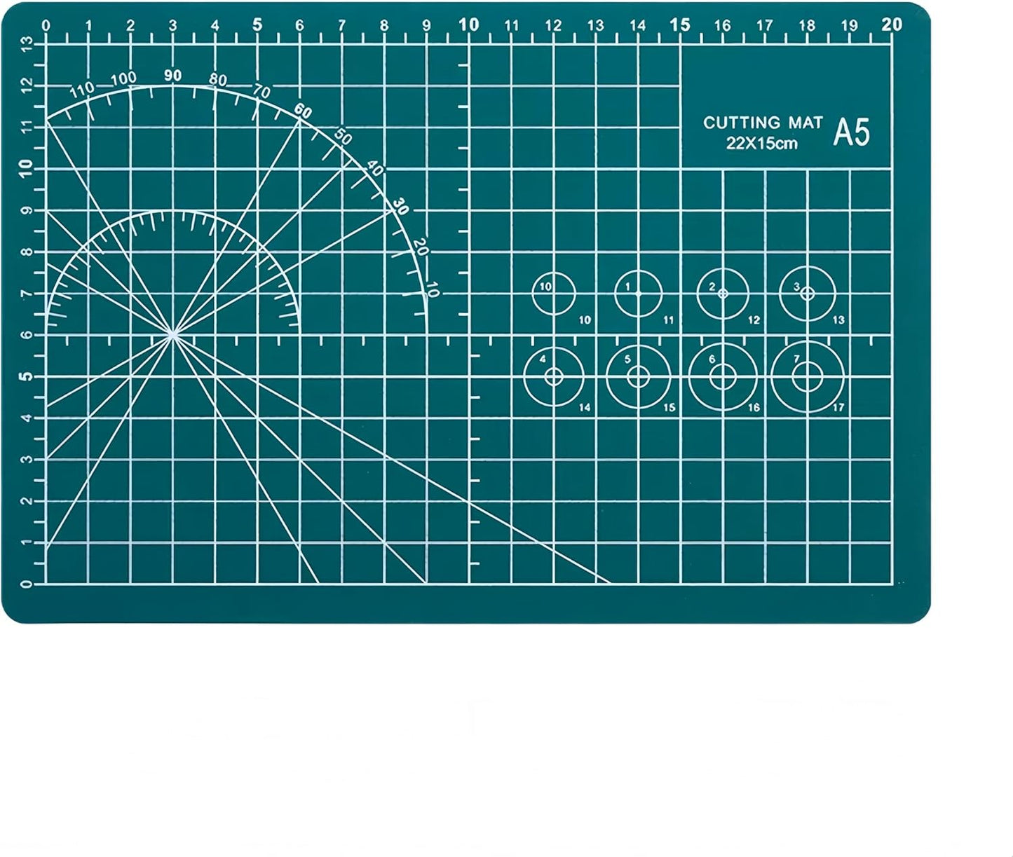 A5 Self-Healing Cutting Mat, Small Cutting Mat, Professional Double Sided Durable Cuttings Mats, Great for Hop Scrapbooking, Quilting, Fabric, Sewing Craft Projects (Green, A5)
