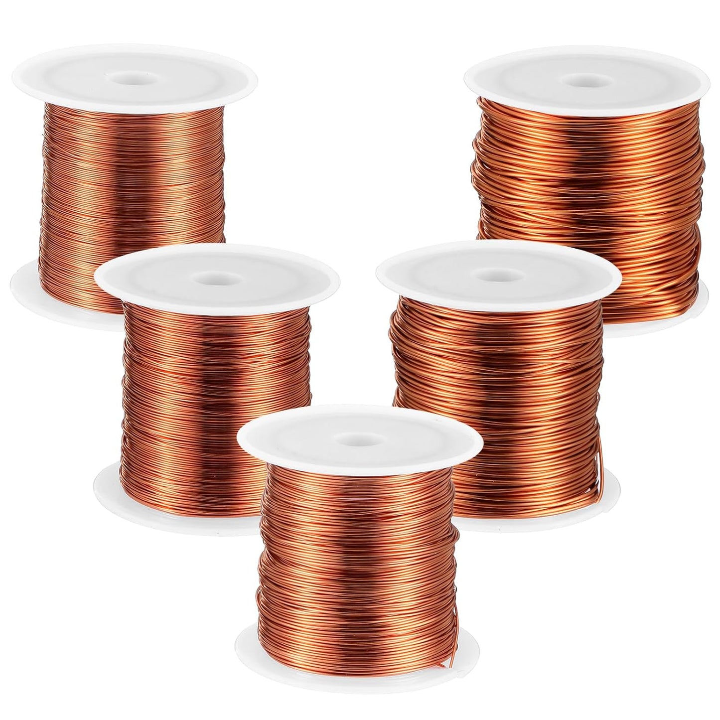 5 Rolls Copper Wire for Jewelry Making 18, 20, 22, 24, 26 Gauge Copper Jewelry Wire Craft Wires Bendable Beading Wires for Making Crafts, Sculpting, 5 Size(Copper)