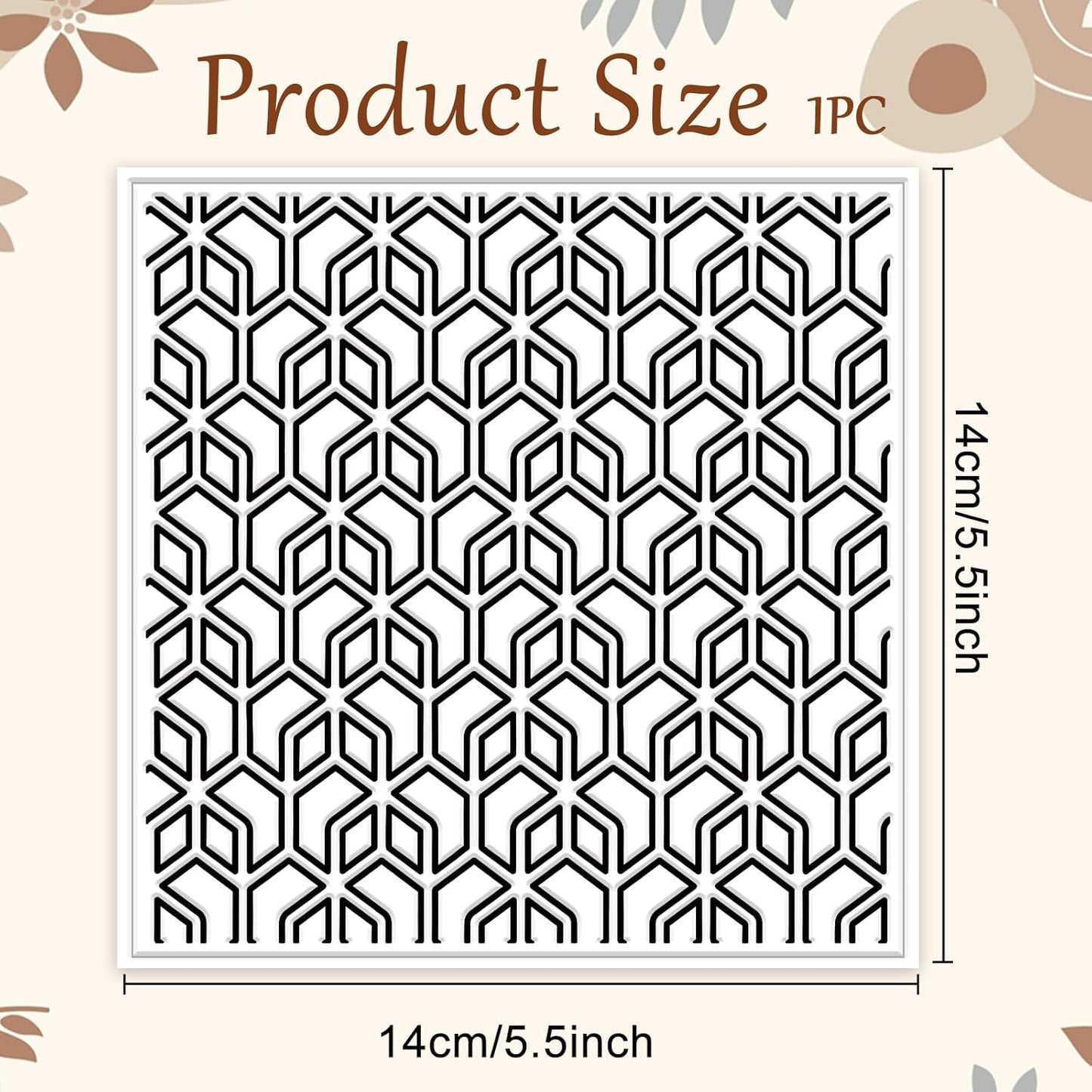 CHGCRAFT Geometry Polymer Clay Texture Sheets Line Art Silicone Texture Stamp Repeating Seamless Pattern Modeling Pattern Pad for Jewelry and Clay Earrings Tools, 5.5x5.5 inch