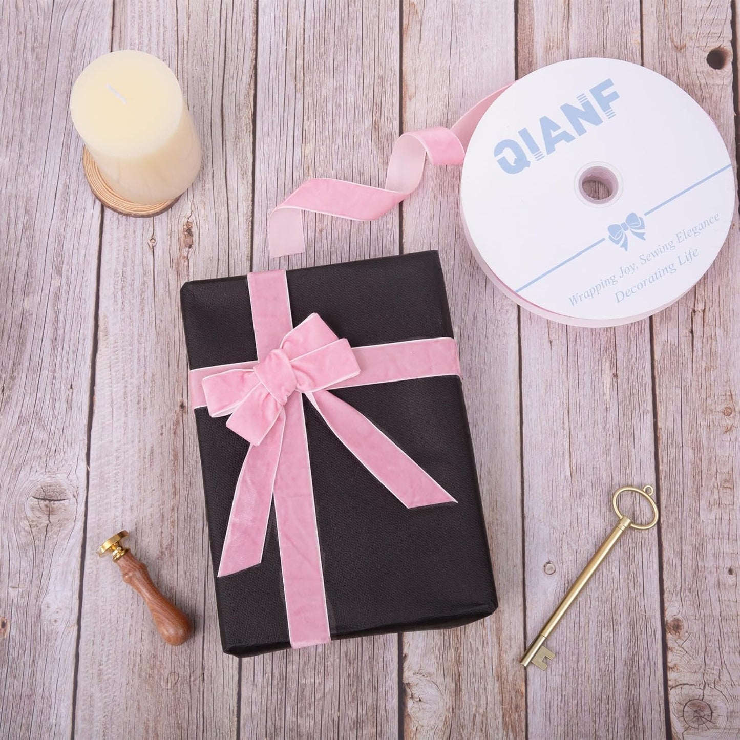 Vintage Pink Velvet Ribbon, 1 Inch X 25Yd