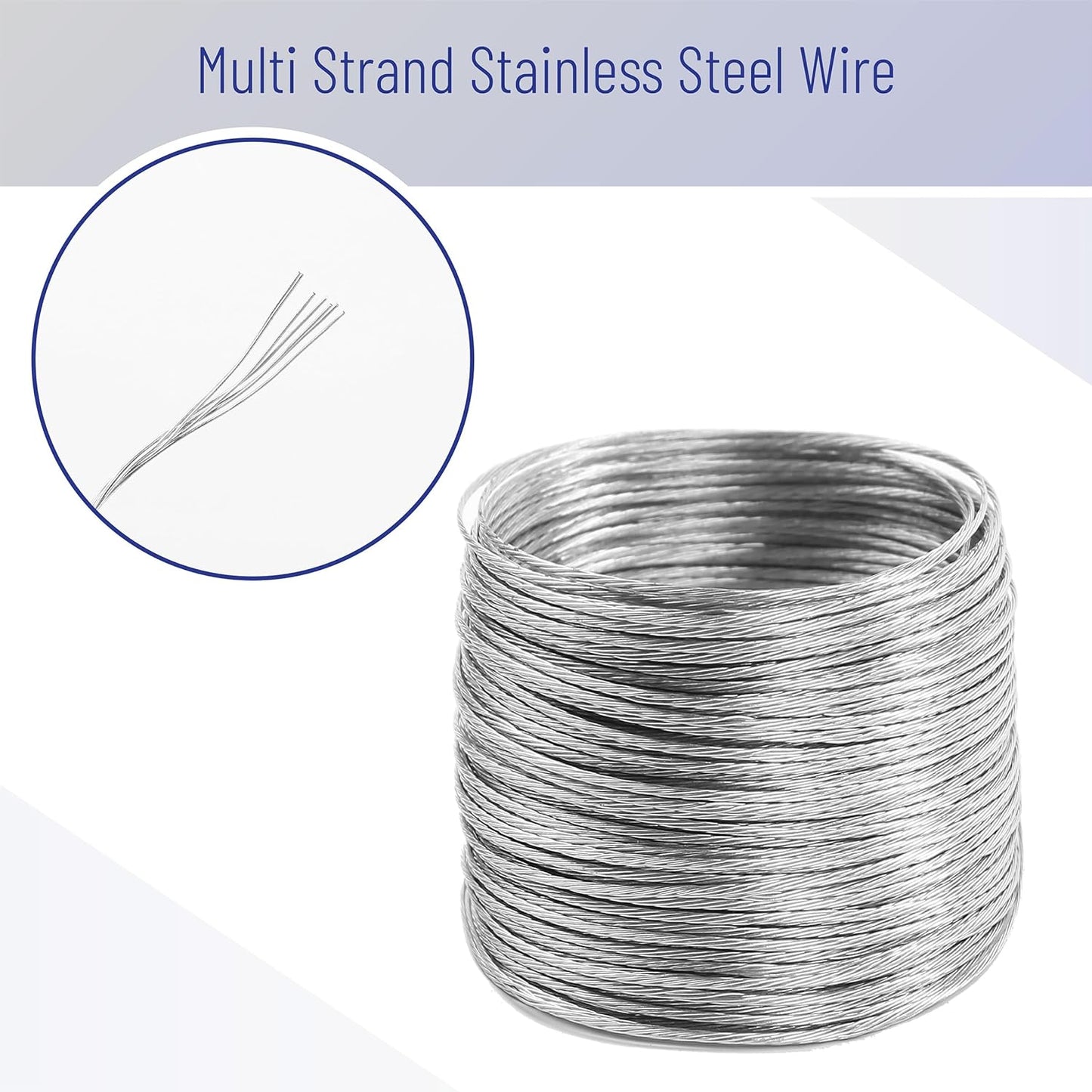 Mr. Pen- Picture Hanging Wire Kit, 100Ft Picture Wire Hanging, D Rings Picture Hanging, Picture Frame Hanging Kit, Picture Frame Wire, Wall Hanging Kit, Wire for Hanging Pictures, Painting Hanging Kit