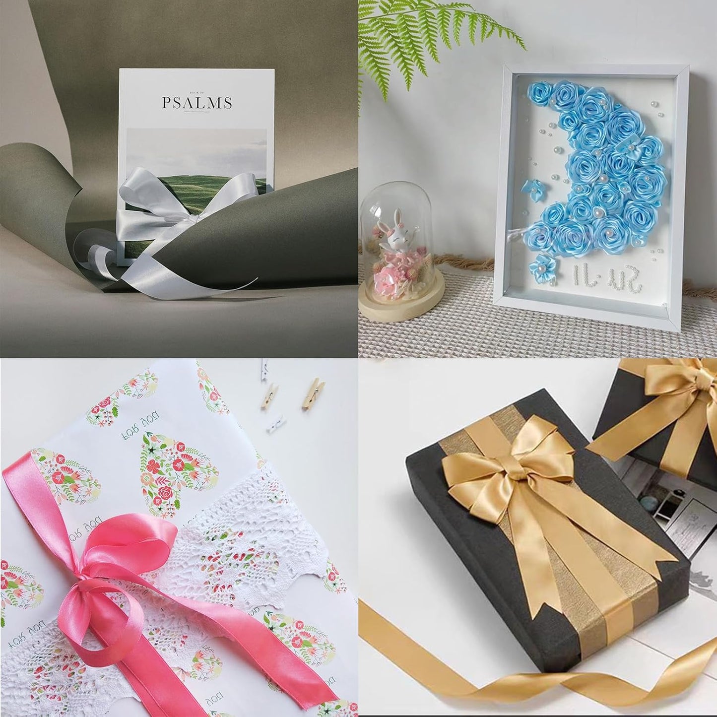 Navy Blue Satin Ribbon 3/4" X 50 Yards Solid Color Double Faced Ribbons Perfect for Crafts Wedding Decor Bow Making Arts Sewing and More