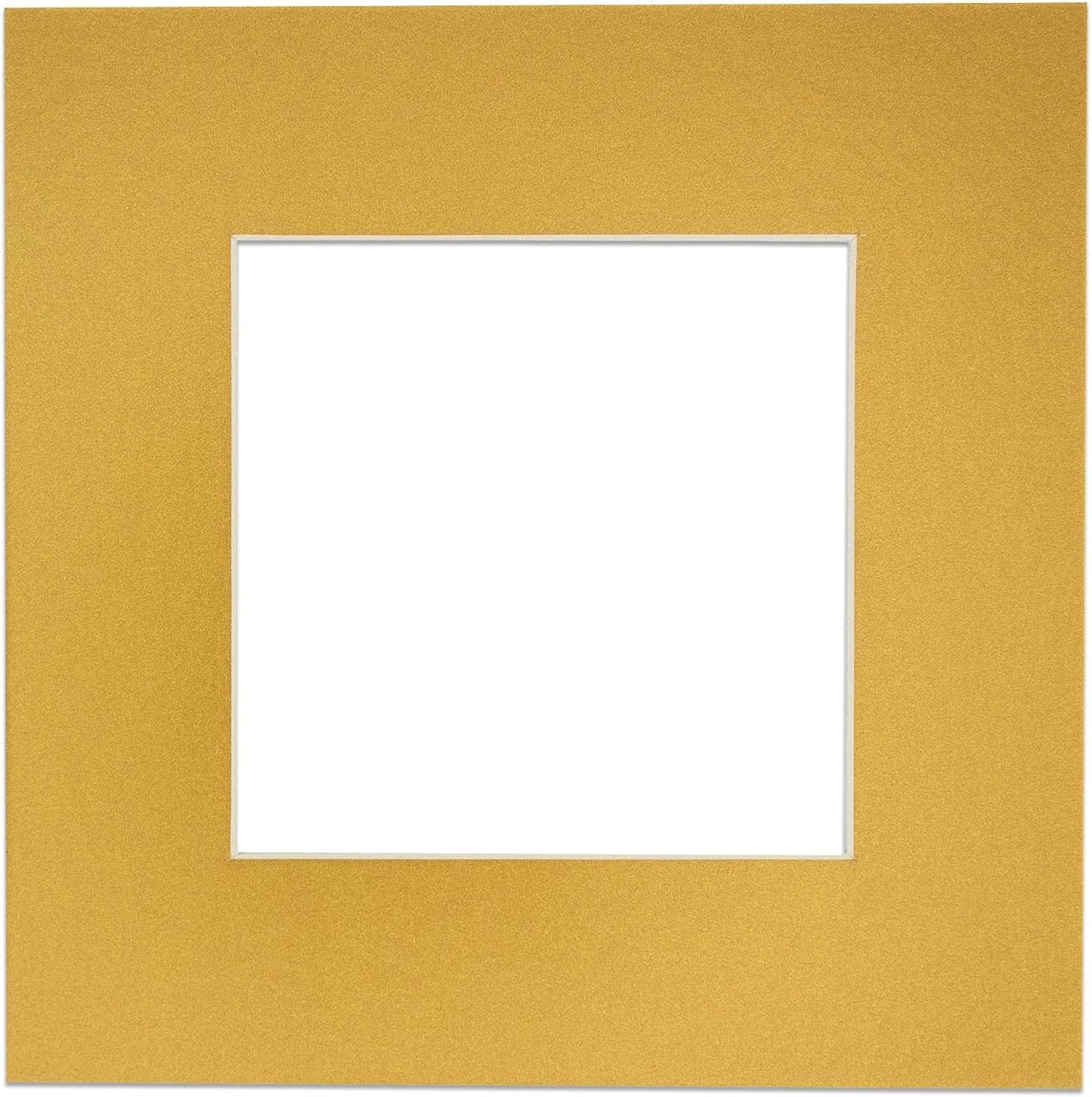 6x8 Mat for 8x10 Frame - Precut Mat Board Acid-Free Show Kit with Backing Board, and Clear Bags Metallic Gold 6x8 Photo Matte Made to Fit a 8x10 Picture Frame Matboard for Framing, Pack of 100 Mats