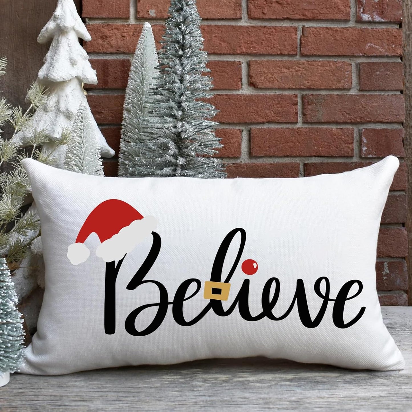 Merry Christmas Stencils for Crafts Reusable Christmas Stencils for Door Mats Believe Holiday Stencil for Painting on Wood Fabrics Porch Hanger Decor