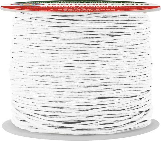 Mandala Crafts 1mm 109 Yards White Cotton Waxed Cord for Jewelry Making Bracelet Cord Waxed String - Beading String Thread Jewelry Cords for Necklaces String