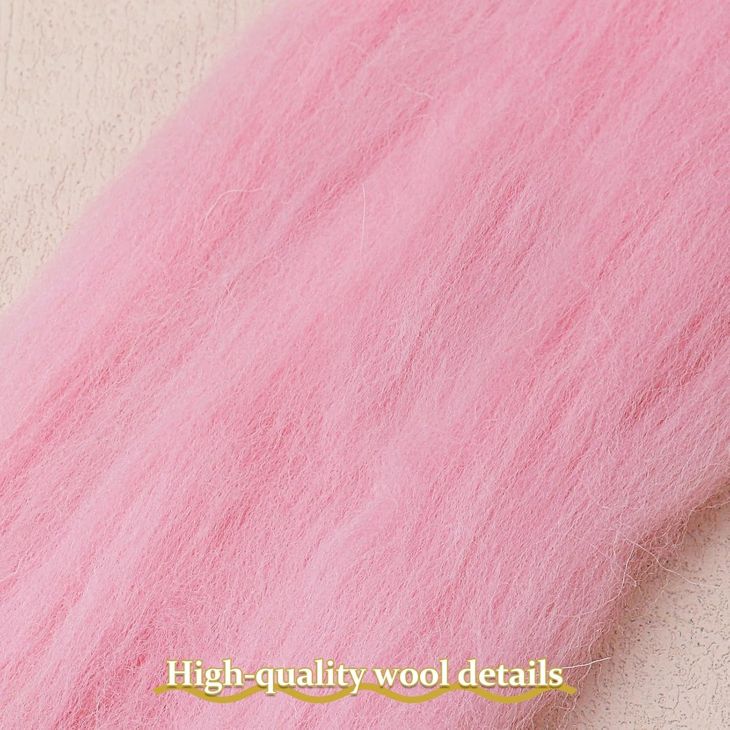 QMNNMA 14.1oz Wool Roving Yarn, Fiber Roving Wool Top, Wool Felting Supplies, Pure Wool, Chunky Yarn, Handmade Carded Core Wool for Wool Felting, Wet Felting DIY Hand Spinning