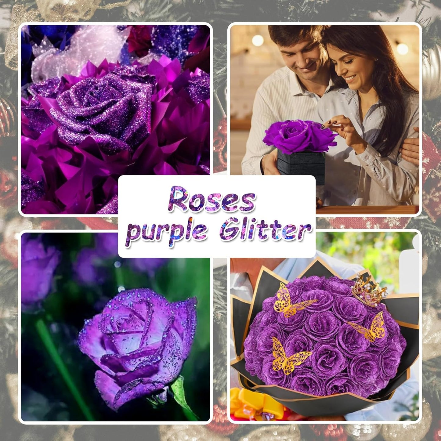 Ceya Holographic Chunky Glitter, 4.9oz/ 140g Purple Craft Glitter Powder Mixed Chunky & Fine Flakes Iridescent Nail Sequins for Nail Art, Hair, Epoxy Resin, Tumblers, Slime, Painting, Festival Decor