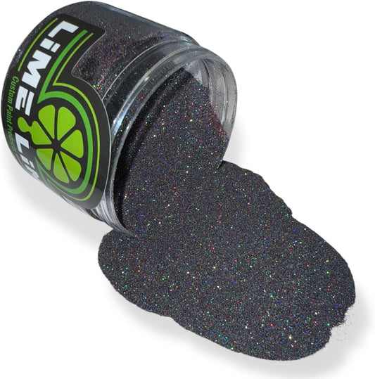 LiME LiNE Sprayable Metal Flake Paint Additive: Solvent Resistant Glitter for Automotive Custom Painting (Black Iridescent)