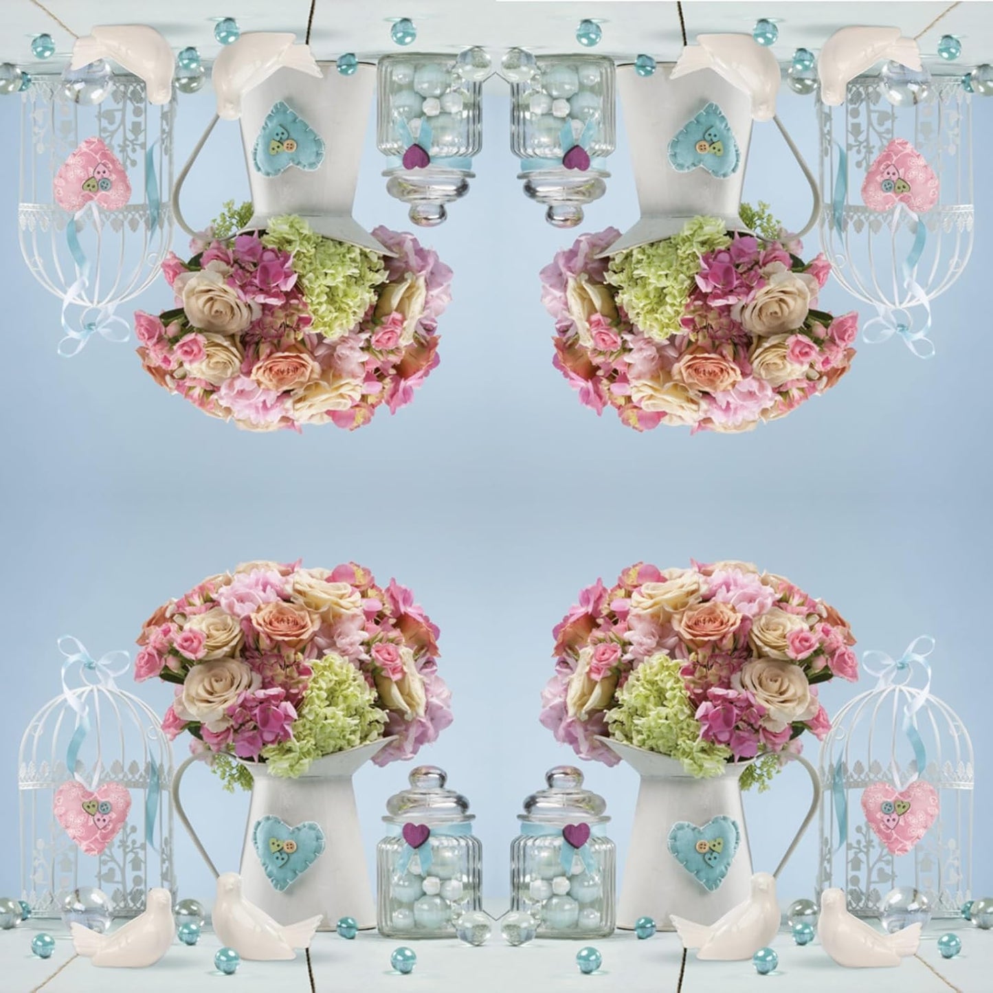 20-ct 13x13 Flowers Paper Luncheon Decoupage Napkins, 3-Ply Servilletas Printed Jug Full of Flower Cocktail Napkin for Art, Dinner and Party, Disposable Napkins Decor