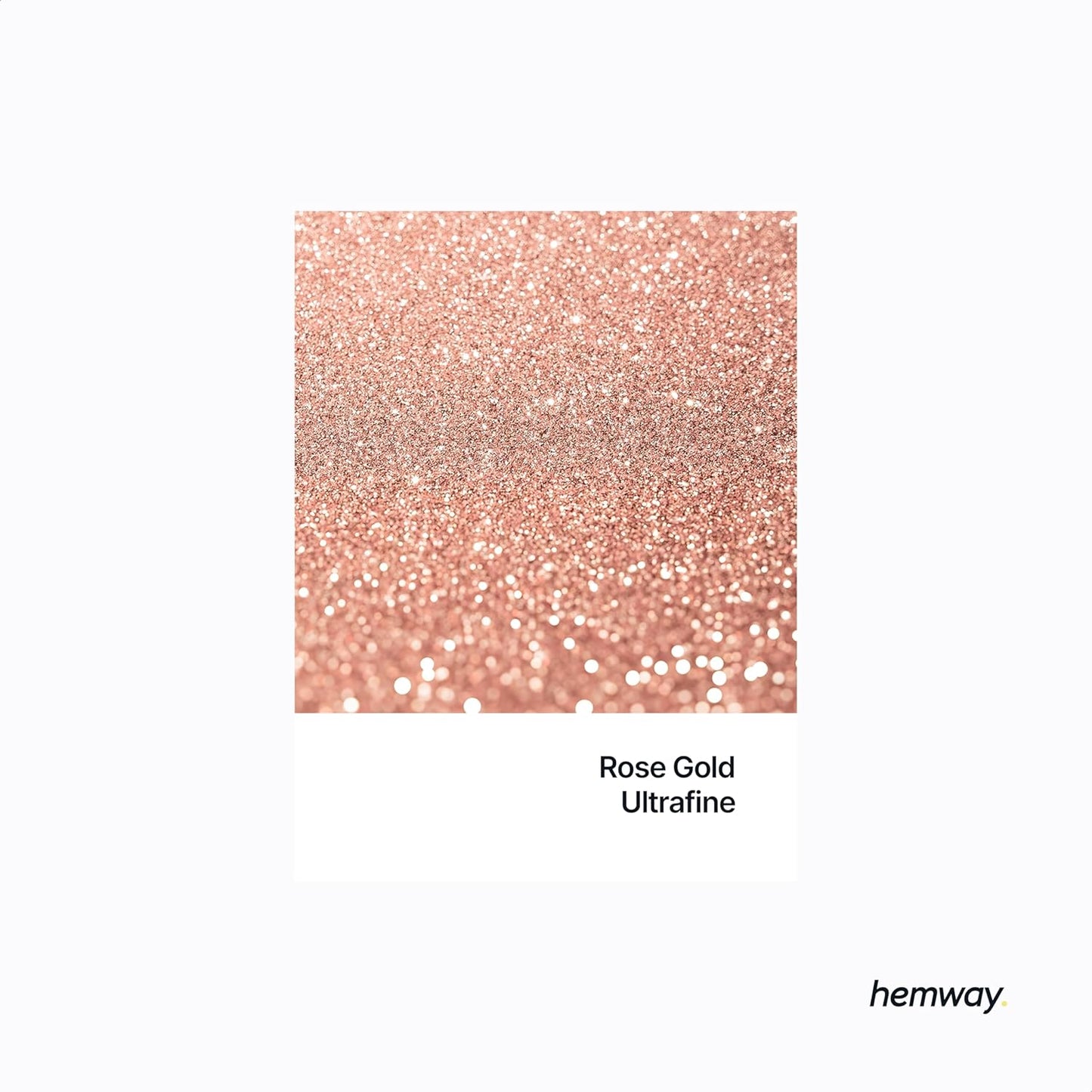 Hemway Polyurethane & Epoxy Glitter Metallic Crystal Flake Additive for Flooring, Jewellery Making, Tumblers and Resin 100g / 3.5oz - Ultrafine (1/128" 0.008" 0.2mm) - Rose Gold