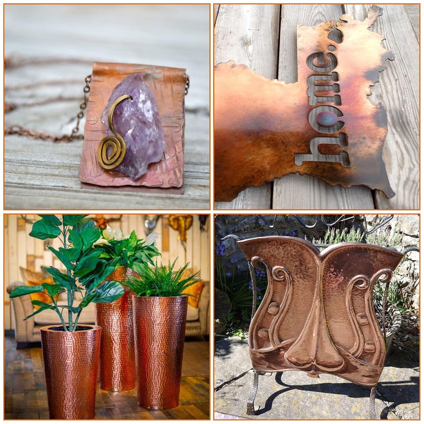 2PCS Copper Sheet, 8” x 12”, 24 Gauge(0.02inch Thick), Double-Sided Attached Film Copper Plates for Jewelry, Handmade Pure Copper Artworks, Repairs, Enameling, Electrical, No Scratches