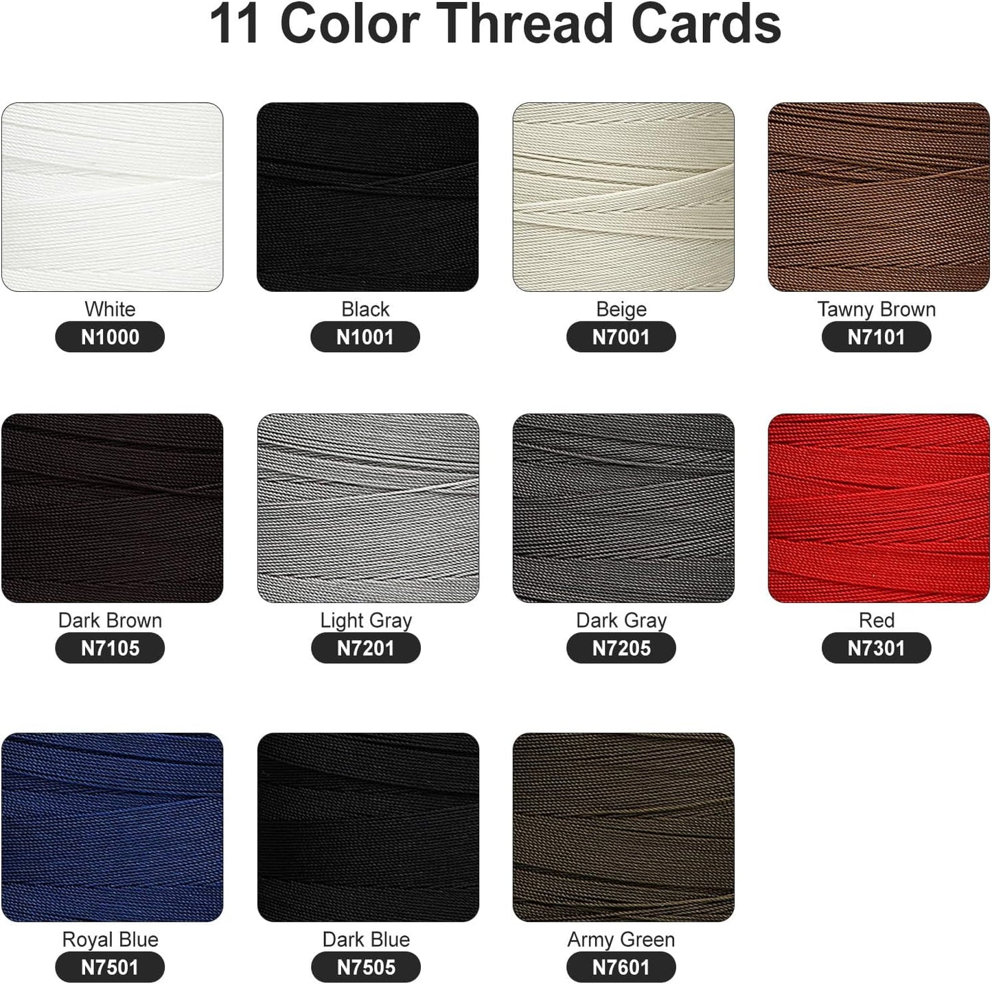 Extra Strong Bonded Nylon Thread #138 Tex135 – 16 OZ, 3000yds, Versatile Stitching Solution for Leather, Upholstery, Canvas Repair and More (Black)