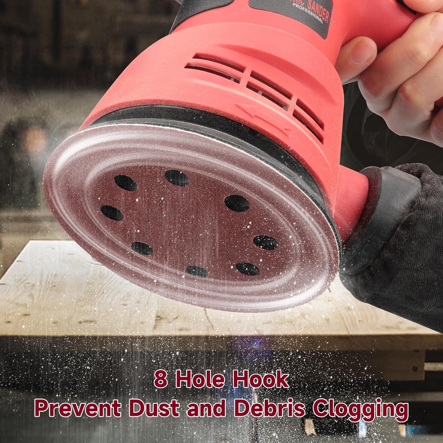 100 PCS 5 Inch Sanding Discs 240 Grit, Round Hook and Loop Sandpaper for Random Orbital Sander