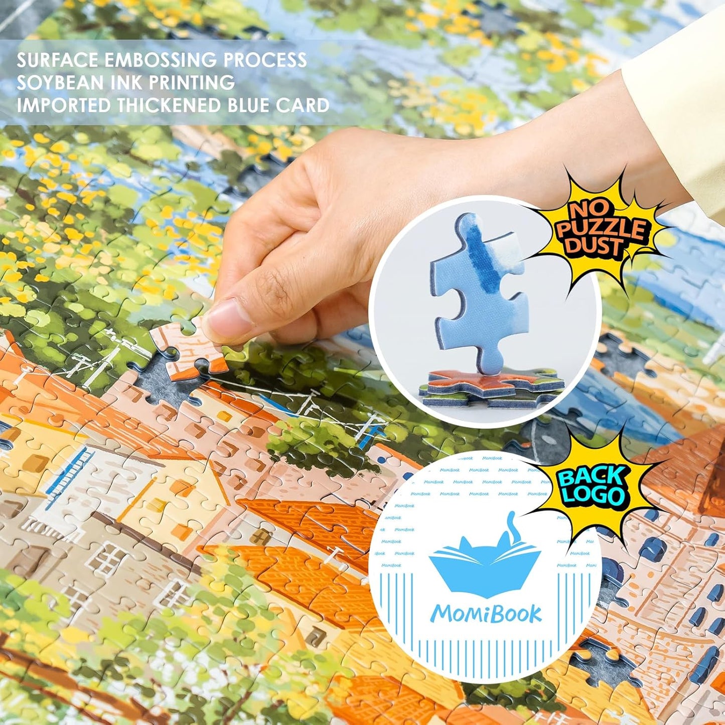 MOMIBOOK Puzzles for Adults 1000 Pieces Jigsaw Puzzles of Go for A Walk, Painting Image Difficult Challenging Hard Impossible Puzzle Unique Funny Party Christmas Birthday Gifts