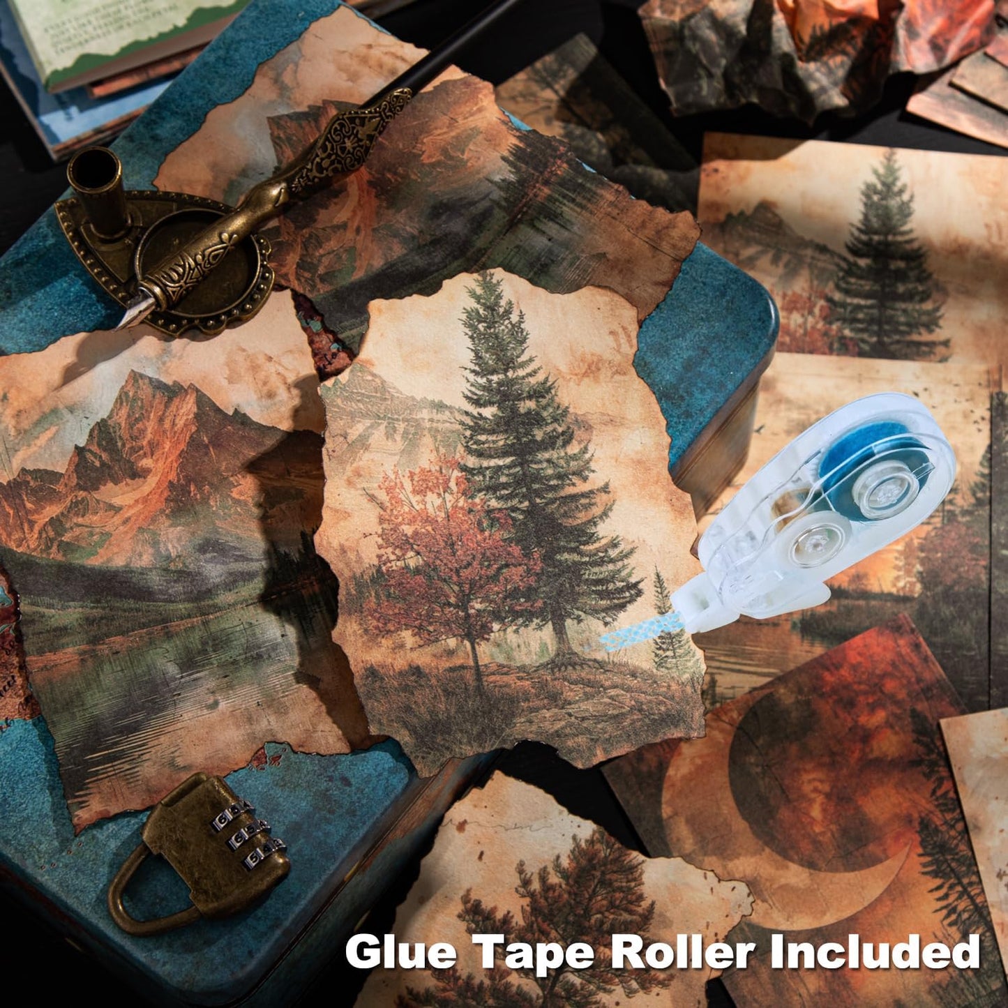 Retro Scrapbook Paper Set, 180 PCS Vintage Ephemera Pack for Junk Journaling, Scrapbooking, Crafting, DIY Projects, Diaries, and Art Supplies