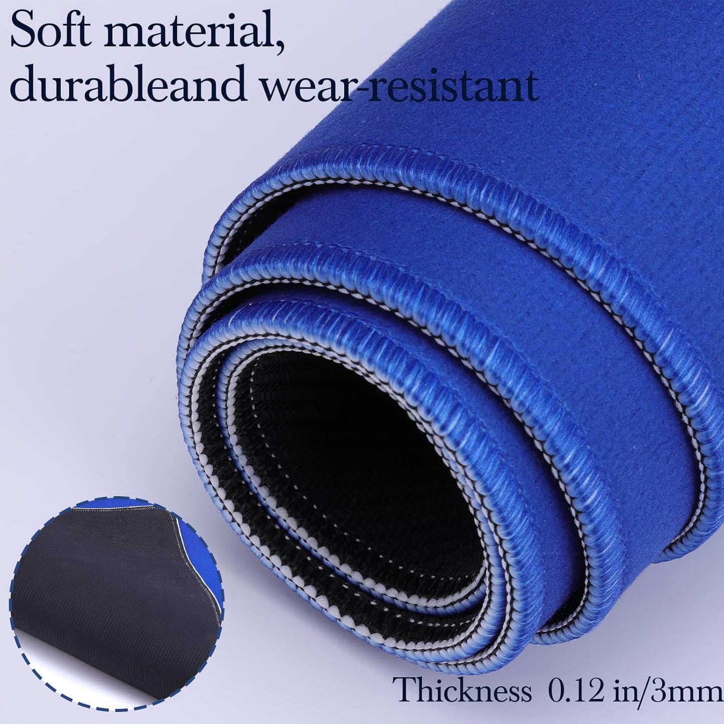 Mahjong Mat for Table 31.5"x31.5", MahJongg Mat Cloth Cover with Game Rules, Mahjong Tablecloth for Poker, Board Games Table Mat, Card Games, Tile Games, Dominoes (Pure Blue)