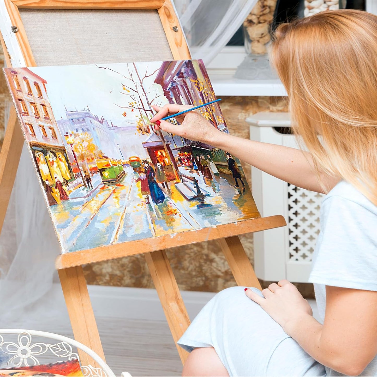 ESRICH Canvas Boards for Painting 12x16 Inch, 8 Pack Canvases for Painting Cotton Primed Acid Free Large Blank Canvas Panels for Oil Paint, Watercolor, Acrylic Paint, Gouache and Tempera.