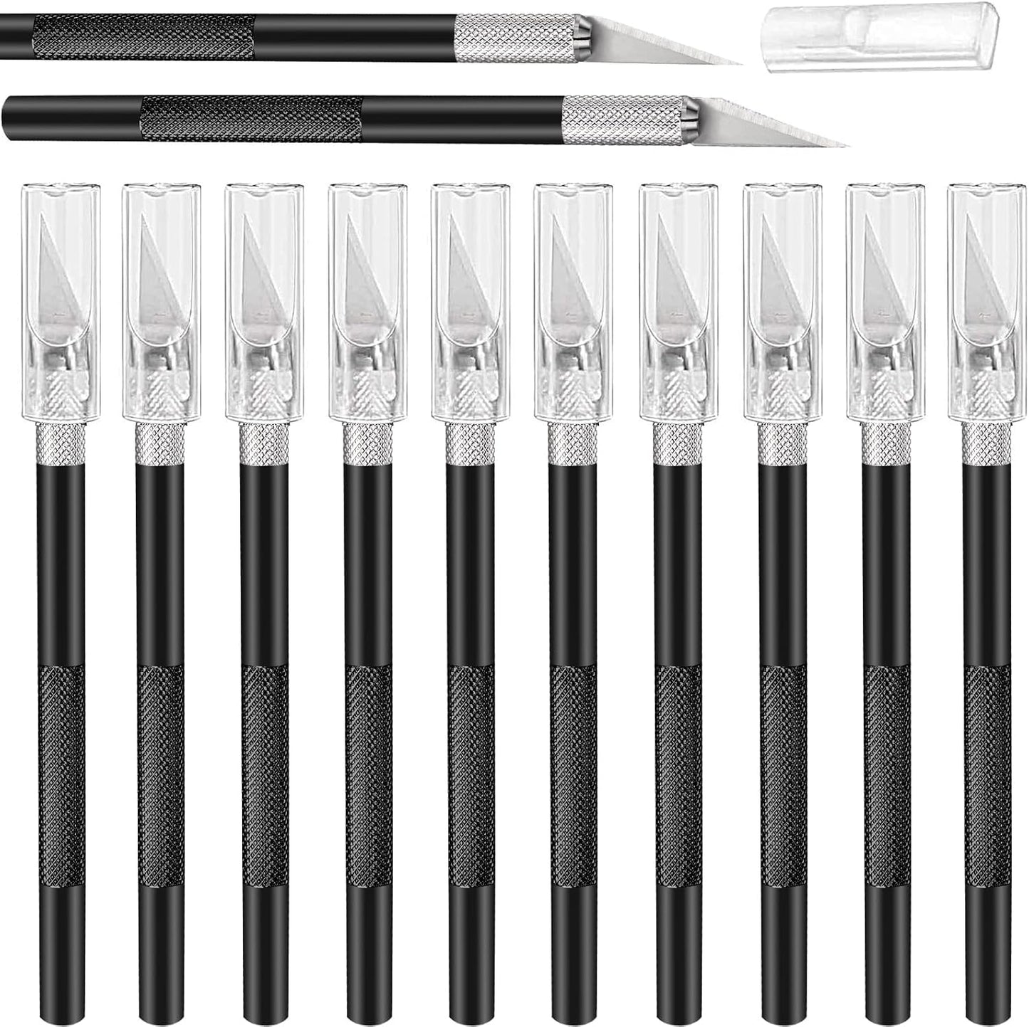 15 Pack Exacto Knife Set, Hobby Knife, Back to School Supplies Craft Knifes Kit for Art, Carving, DIY, Scrapbooking, Art, Cutting, Stencil(Black)