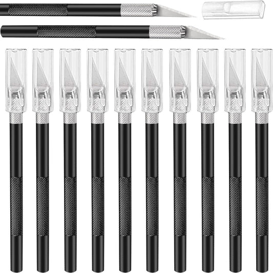 15 Pack Exacto Knife Set, Hobby Knife, Back to School Supplies Craft Knifes Kit for Art, Carving, DIY, Scrapbooking, Art, Cutting, Stencil(Black)
