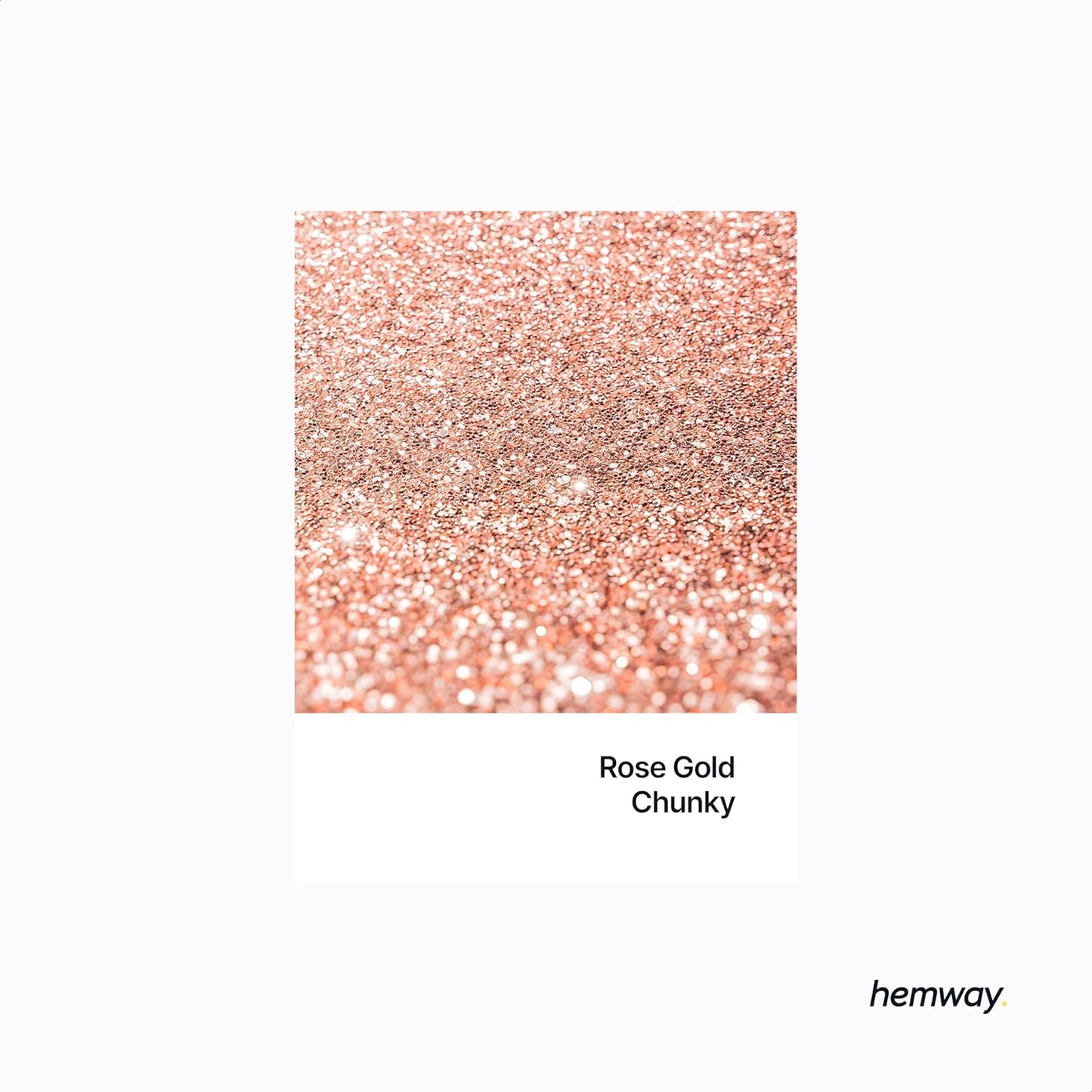 Hemway Polyurethane & Epoxy Resin Glitter 100g / 3.5oz Metallic Crystal Flake Additive for Flooring Jewelry Tumblers Glass Pigment - Chunky (1/40" 0.025" 0.6mm) - Rose Gold