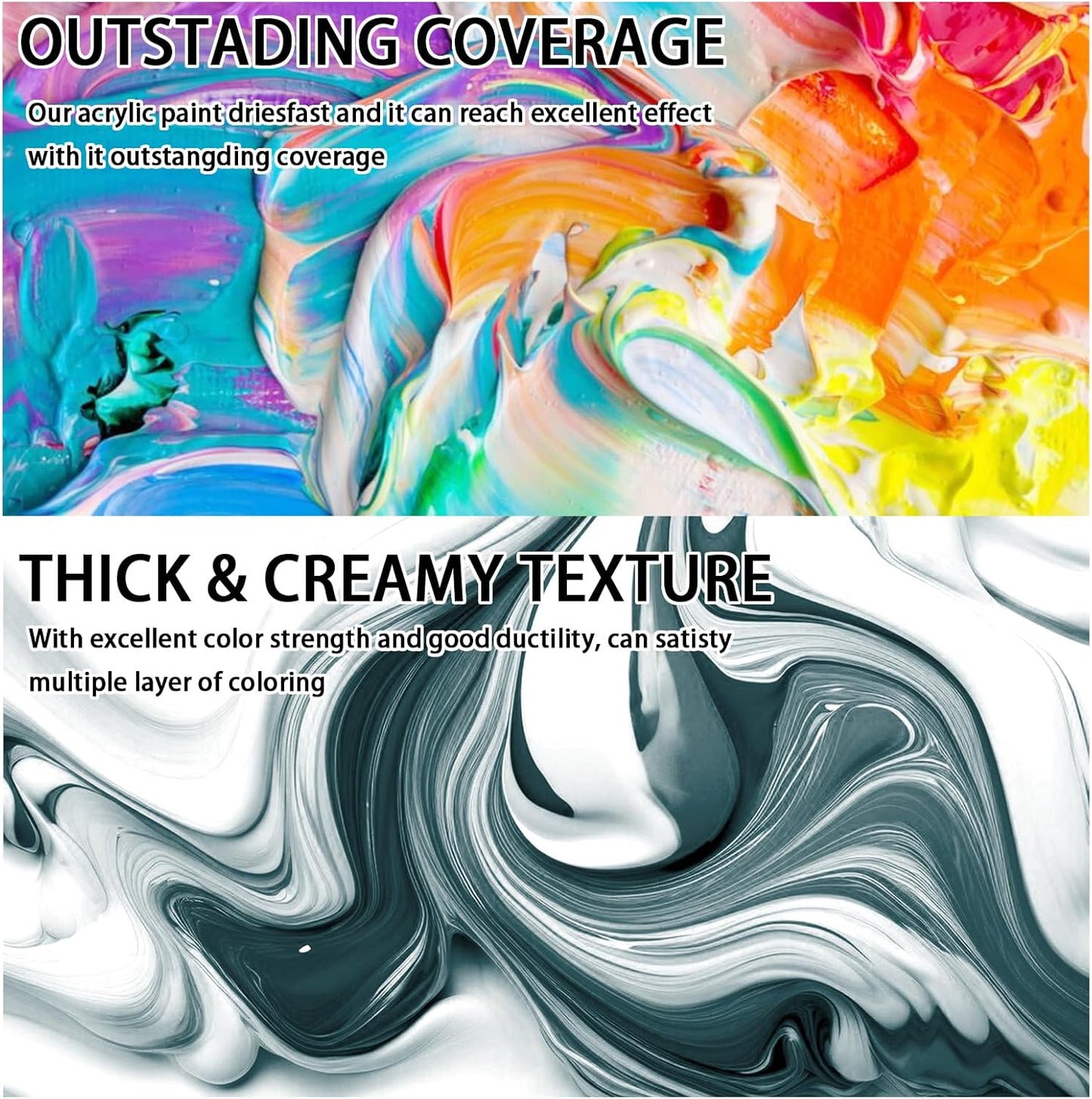 SNOWSUN Emerald Green Acrylic Paints, Large Bulk Heavy Body Acrylic Paint (42.4 oz, 1L) - Non Toxic Gloss Thick Art Paint for Multi-Surface, Ideal for Canvas Wood Ceramic Fabric and Leather, Stone Craft, for Artists & Beginners