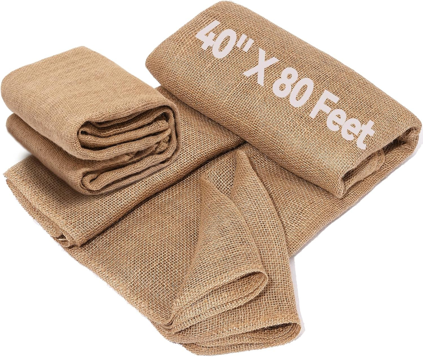 40" x80 Feet Premium Natural Burlap Fabric Roll – Multipurpose for Gardening, Weddings, Crafts & Holiday Decor – Wedding Aisle Runner, Halloween/Christmas Burlap, Weed Barrier & More