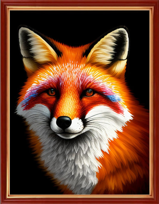 Dimensean Stamped Cross Stitch Kits Full Range of Embroidery Patterns Starter Kits for Beginners Adult or Kids DIY Cross Stitches Needlepoint Kits 11CT-Colorful Fox 15.7x19.7 inch