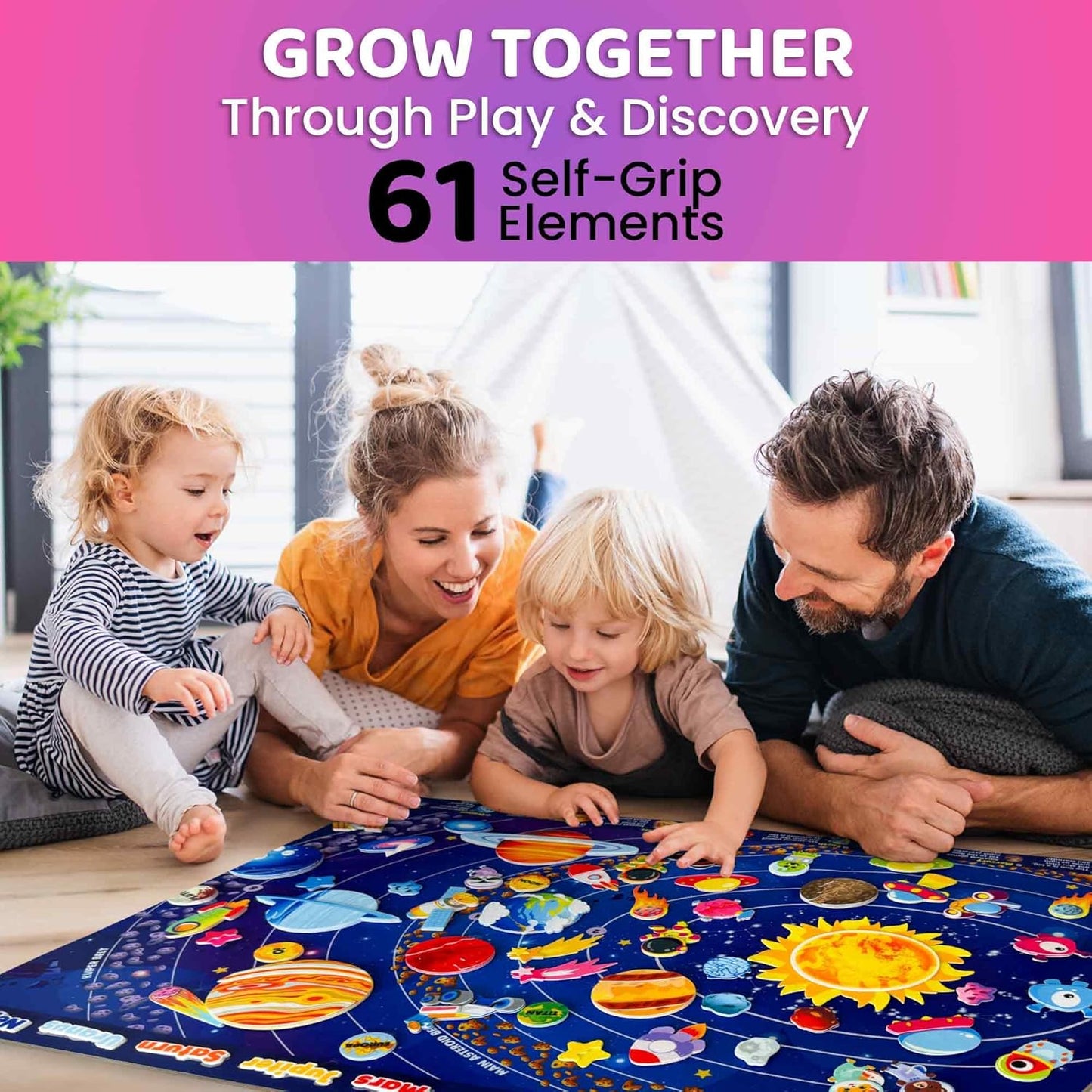 QUOKKA Space Felt Board for Kids 3-5 Years Old - Social Emotional Preschool Learning Activities for Ages 3-5 - Educational Flannel Toy Speech Therapy Gift