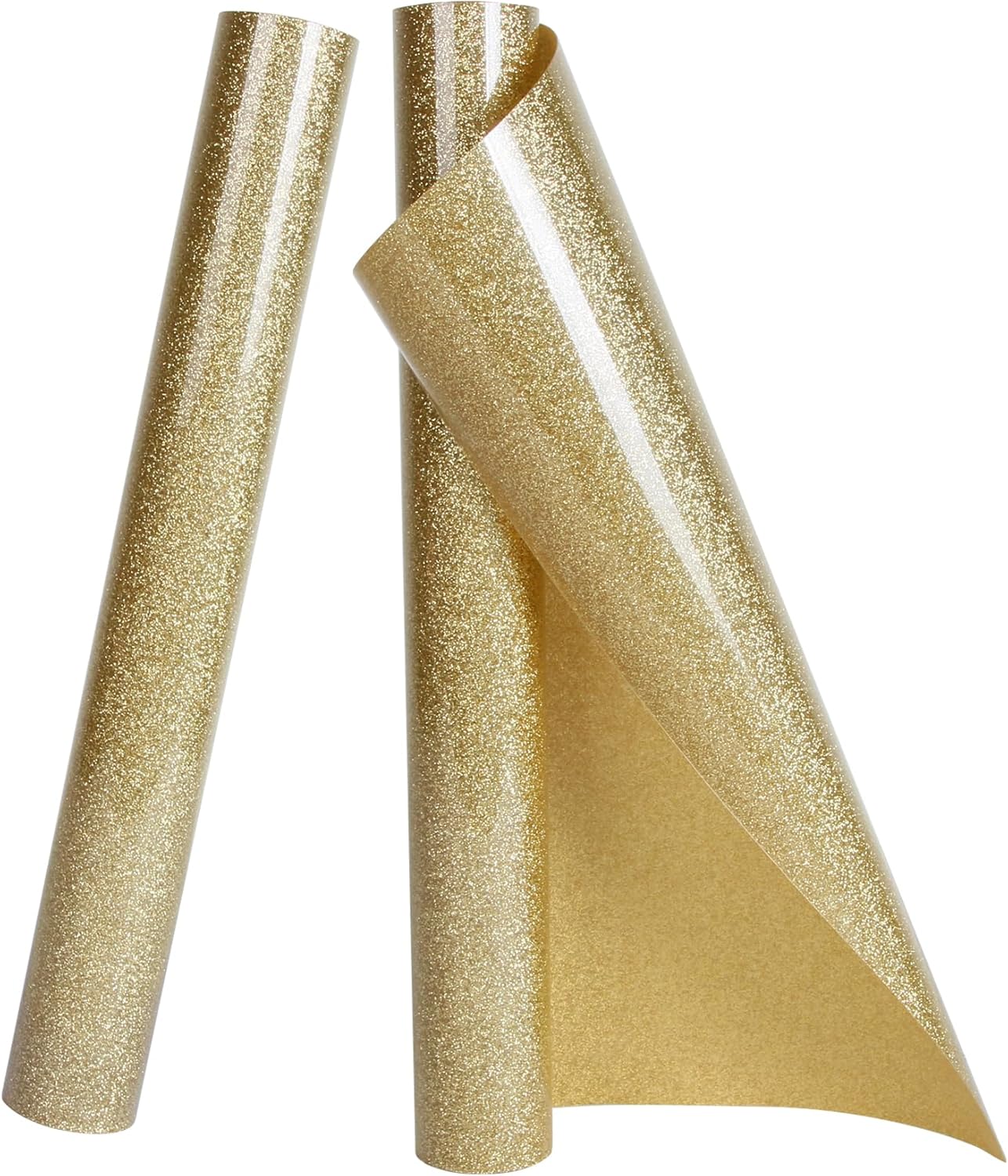 TORC Champagne Glitter HTV Heat Transfer Vinyl 2 Rolls Iron on Vinyl for T Shirts Crafts 12 inch x 5 ft